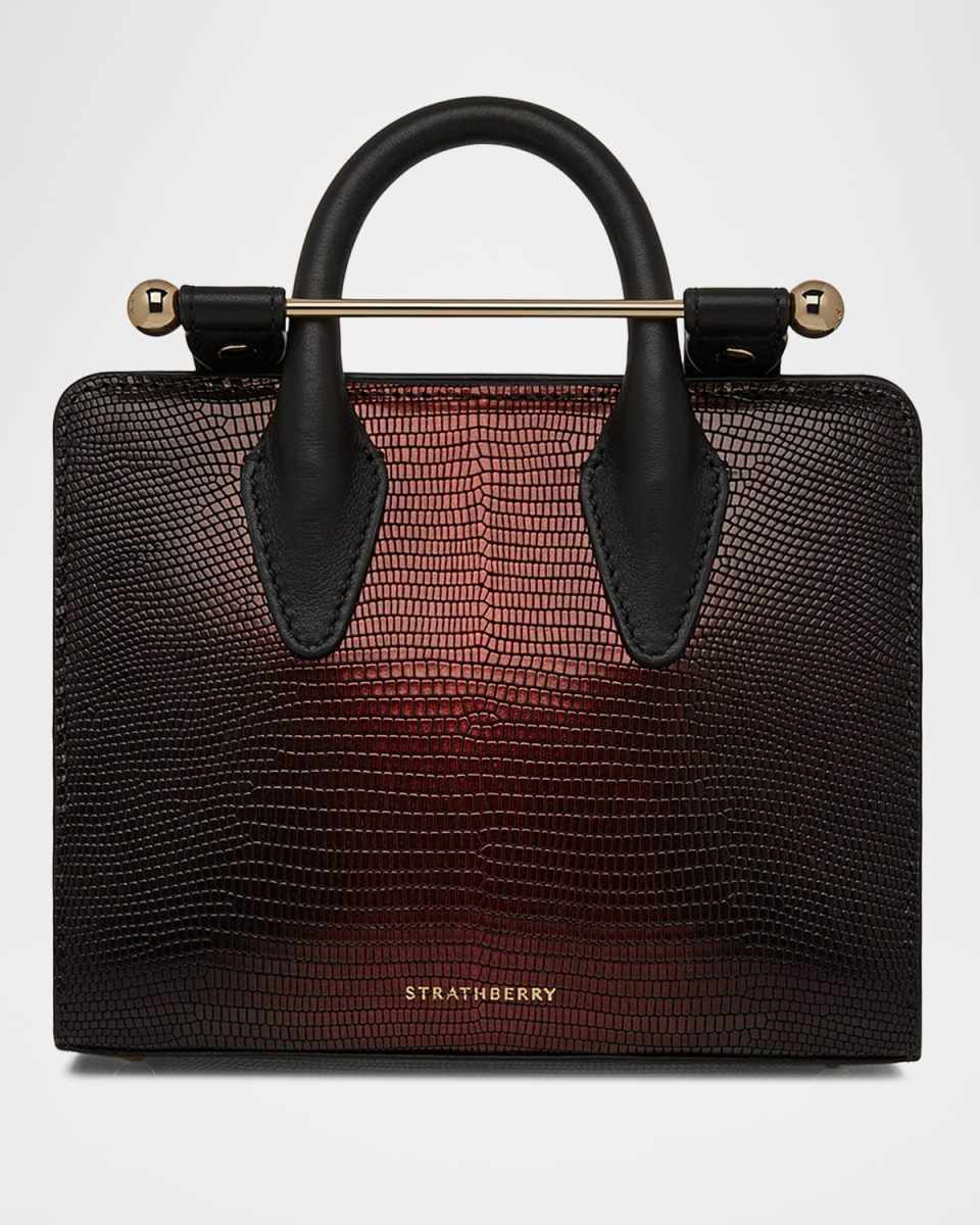 Nano Ombre Lizard-Embossed Leather Tote Bag